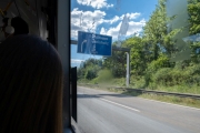 Fahrt mit dem Schienenersatzverkehr von Wuppertal nach Düsseldorf  (c) Astrid Padberg