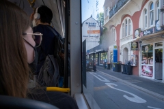 Fahrt mit dem Schienenersatzverkehr von Wuppertal nach Düsseldorf  (c) Astrid Padberg