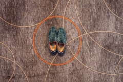 Muster (c) Andreas Otto, Schuhe passend zum Hotelteppichboden