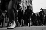 Gegendemonstranten nach der Querdenker-Demo