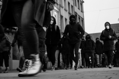 Gegendemonstranten nach der Querdenker-Demo